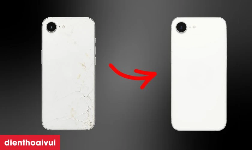 Thay k&iacute;nh lưng iPhone 16e