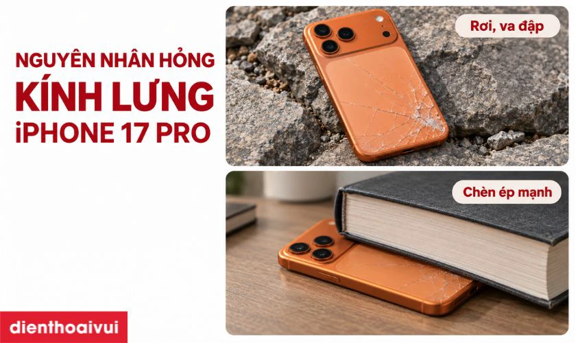 Nguy&ecirc;n nh&acirc;n k&iacute;nh lưng iPhone 17 Pro bị hư