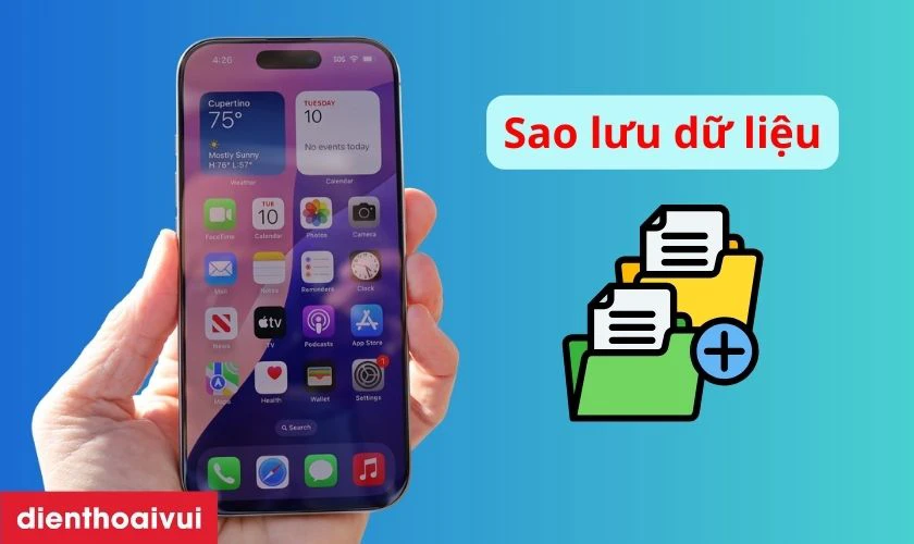 Sao lưu dữ liệu trước khi mang đi thay kính lưng mới