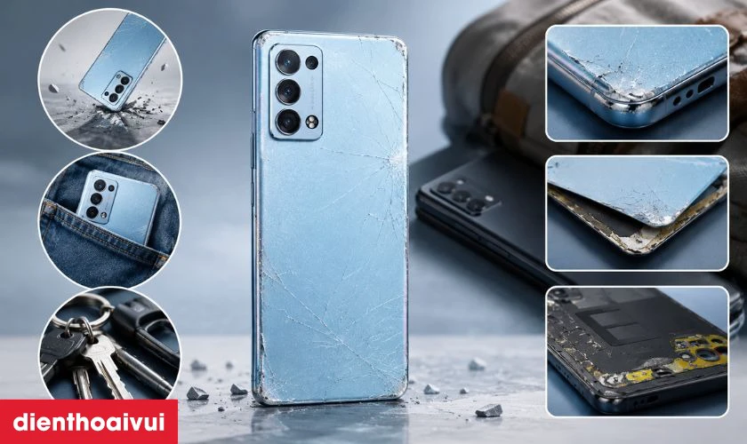 Nguy&ecirc;n nh&acirc;n khiến mặt lưng OPPO Reno 6 Pro bị nứt vỡ