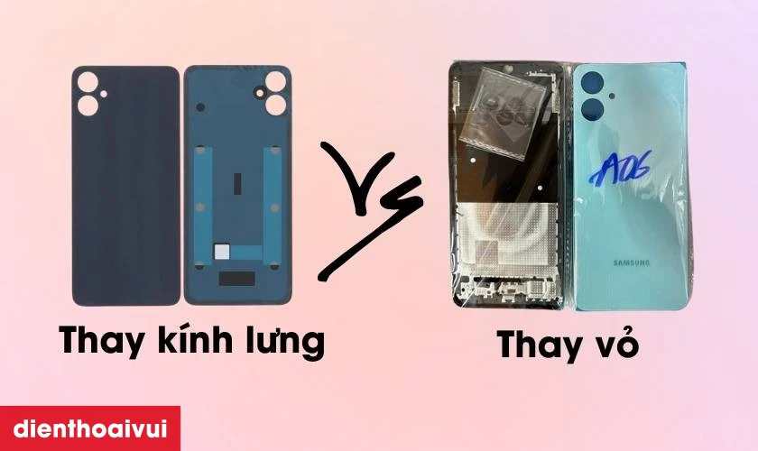 Thay k&iacute;nh lưng Samsung Galaxy A06