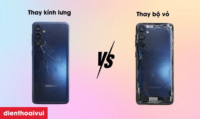 Thay k&iacute;nh lưng Samsung Galaxy M55