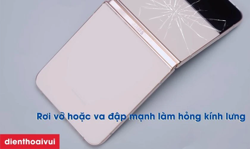 Rơi vỡ hoặc va đập mạnh l&agrave;m hư mặt lưng