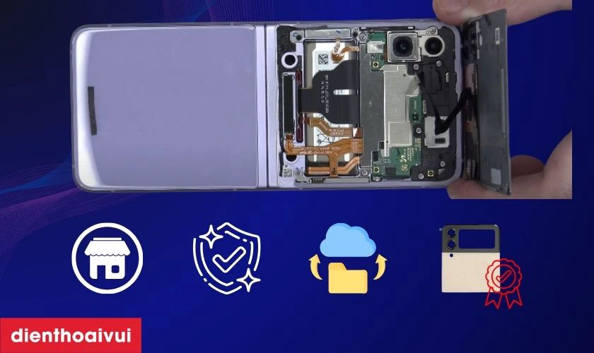 Những lưu &yacute; trước khi thay k&iacute;nh lưng Samsung Z Flip 4