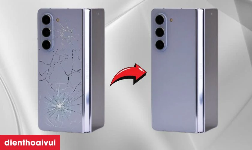 Thay k&iacute;nh lưng Samsung Z Fold 3