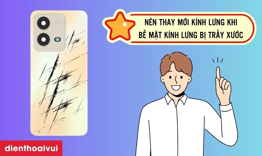 Khi nào thay kính lưng và khi nào thay nguyên bộ vỏ Vivo V25E?