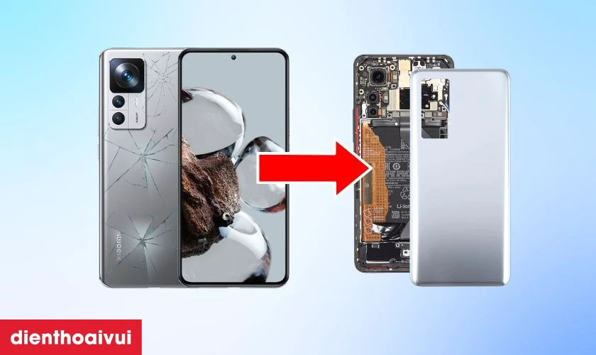 Thay k&iacute;nh lưng mới cho Xiaomi Mi 12T kh&ocirc;i phục vẻ thẩm mỹ v&agrave; khả năng bảo vệ tốt nhất
