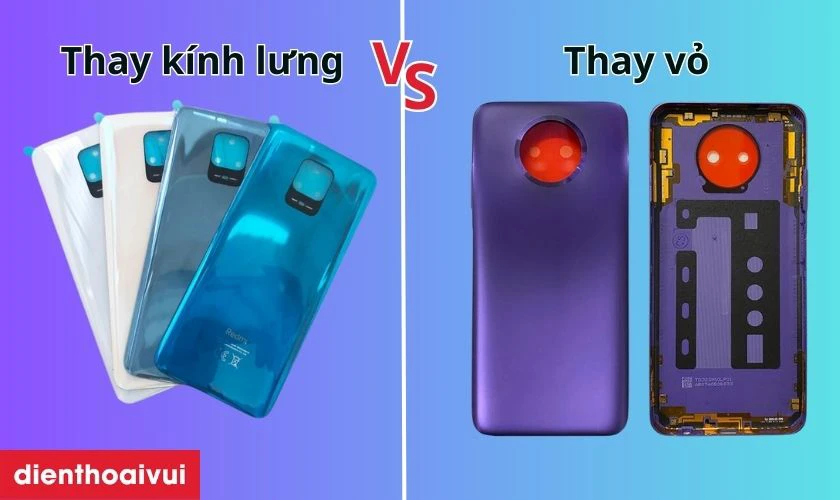 Thay vỏ v&agrave; thay k&iacute;nh lưng Xiaomi Redmi Note 9 Pro c&oacute; g&igrave; kh&aacute;c nhau?