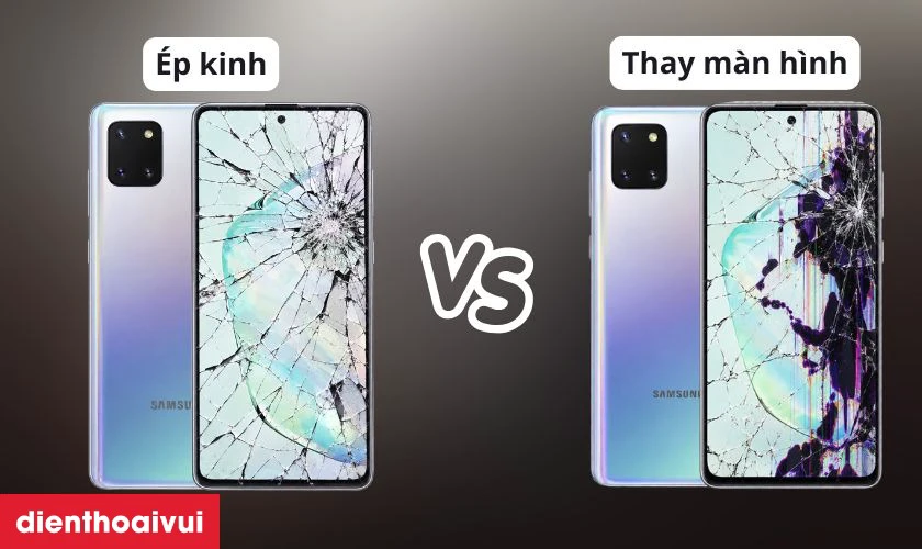 Ph&acirc;n biệt thay mặt k&iacute;nh Samsung Note 10 Lite v&agrave; thay m&agrave;n h&igrave;nh