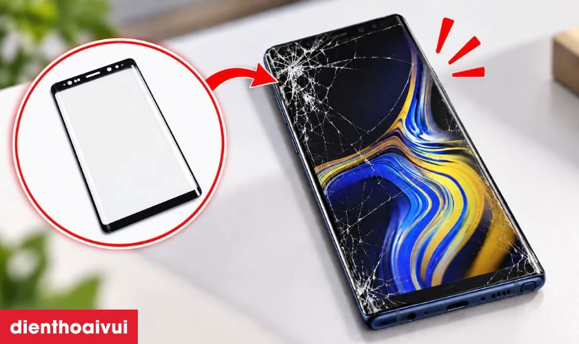Khi n&agrave;o cần thay k&iacute;nh Samsung Note 9?