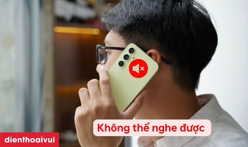 Khi nghe gọi kh&ocirc;ng thể nghe được &acirc;m thanh