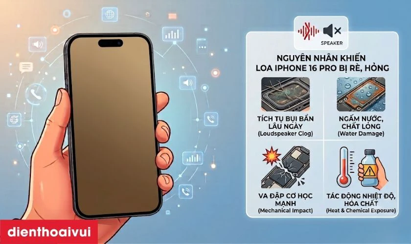 Nguy&ecirc;n nh&acirc;n khiến loa ngo&agrave;i iPhone 16 Pro bị r&egrave;, hỏng