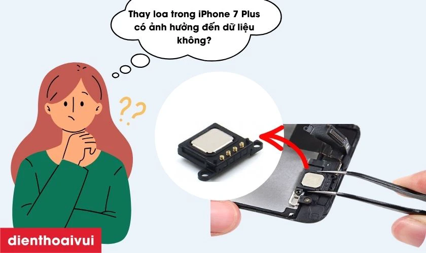 Thay loa trong 7 Plus c&oacute; ảnh hưởng g&igrave; đến dữ liệu kh&ocirc;ng?