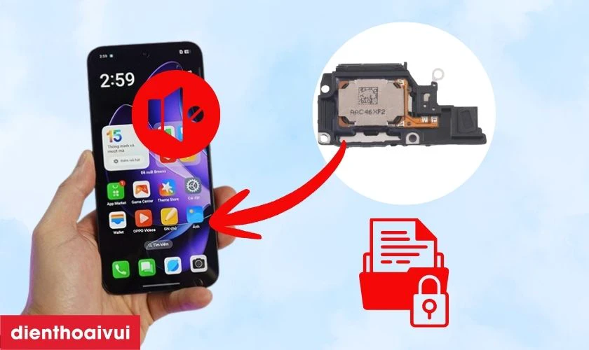 Thay loa trong OPPO Reno 13 kh&ocirc;ng ảnh hưởng dữ liệu