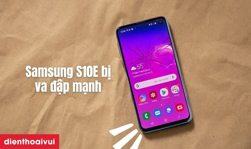 Do Samsung S10E va đập mạnh l&agrave;m hư loa