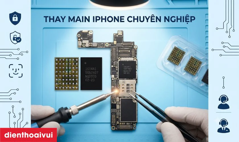 C&aacute;c dịch vụ thay main iPhone tại Điện Thoại Vui
