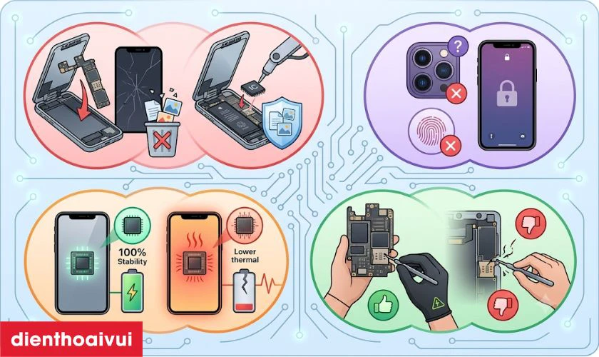 Thay main iPhone c&oacute; ảnh hưởng g&igrave; kh&ocirc;ng?