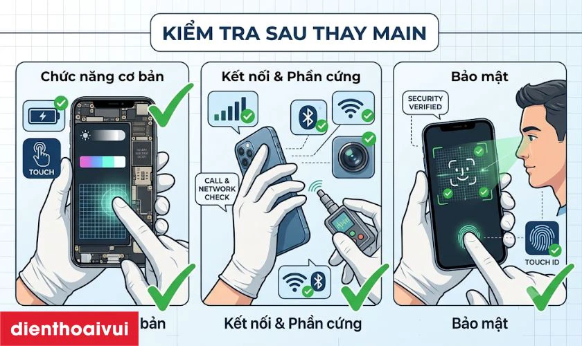 Những điều cần lưu &yacute; trước v&agrave; sau khi thay main iPhone