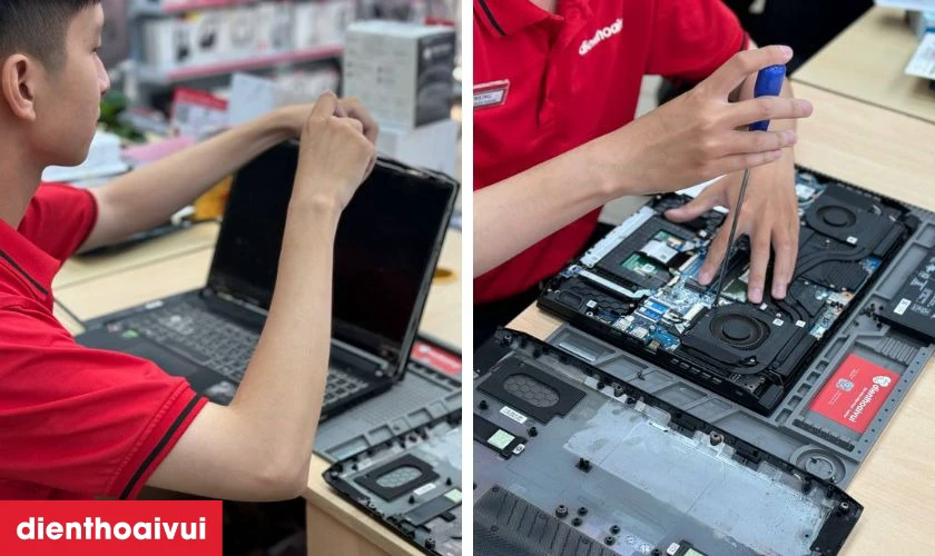 Quy tr&igrave;nh thay main laptop Dell
