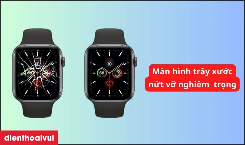 M&agrave;n h&igrave;nh bị xước nghi&ecirc;m trọng