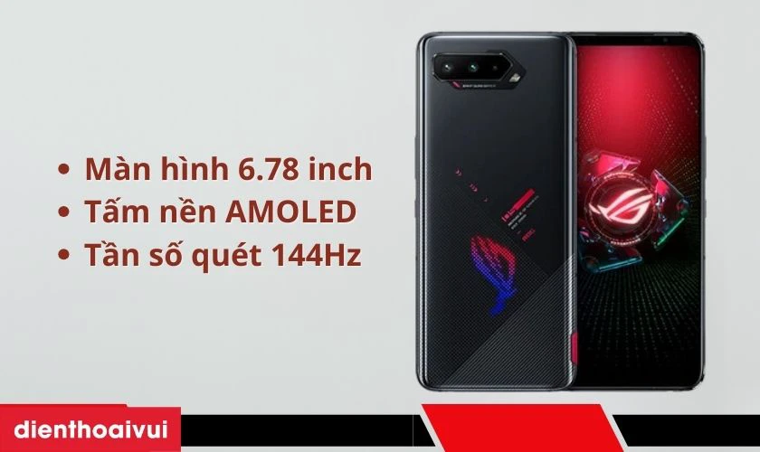 Giới thiệu m&agrave;n h&igrave;nh điện thoại Asus ROG Phone 5s