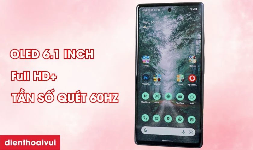 Tổng quan m&agrave;n h&igrave;nh Google Pixel 6A