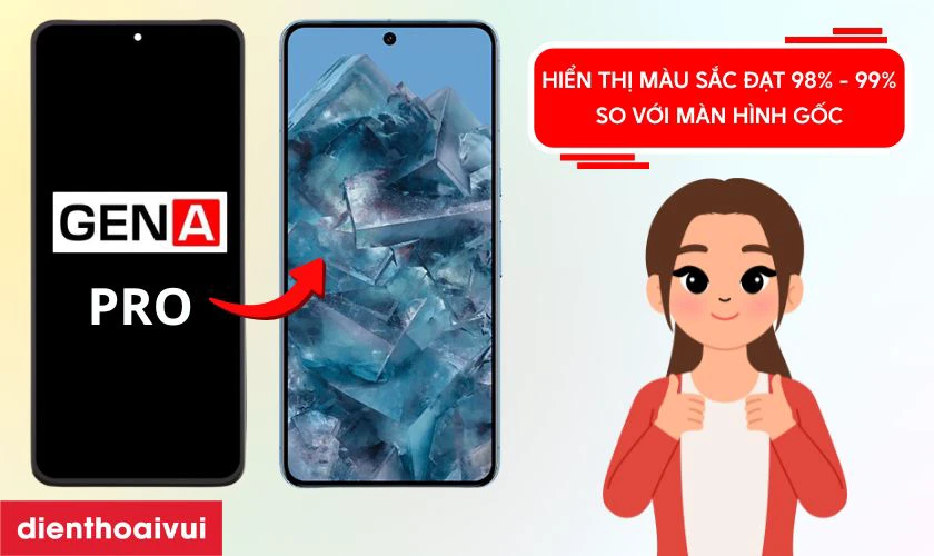 M&agrave;n h&igrave;nh ch&iacute;nh h&atilde;ng GENA loại Pro thay cho Google Pixel 8 Pro c&oacute; tốt kh&ocirc;ng?