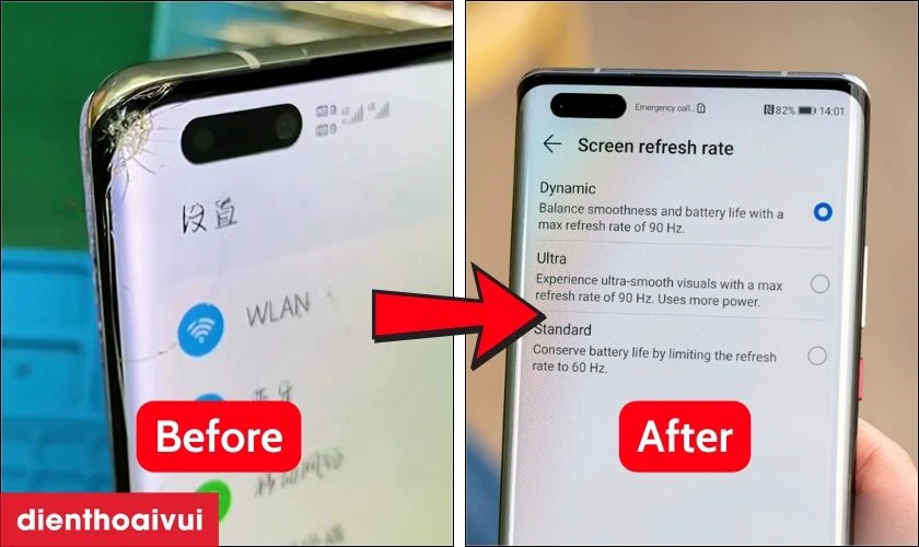 C&oacute; n&ecirc;n thay m&agrave;n h&igrave;nh Huawei Mate 40 Pro kh&ocirc;ng?