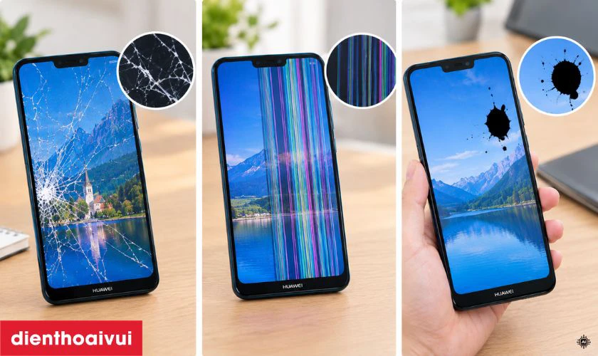 Trường hợp cần thay m&agrave;n h&igrave;nh Huawei Nova 3e