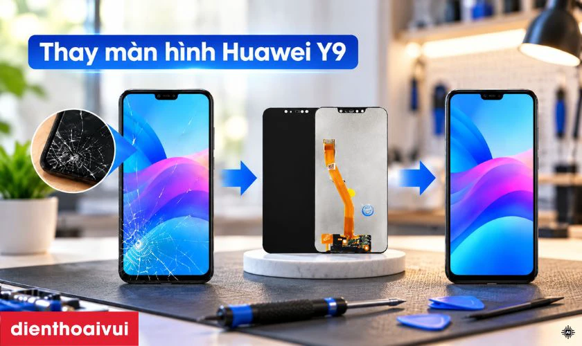 Thay m&agrave;n h&igrave;nh Huawei Y9 l&agrave; g&igrave;?