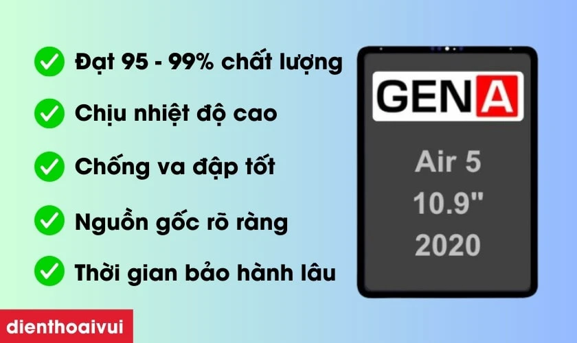 M&agrave;n h&igrave;nh gen A thay cho iPad Air 5 c&oacute; tốt kh&ocirc;ng?