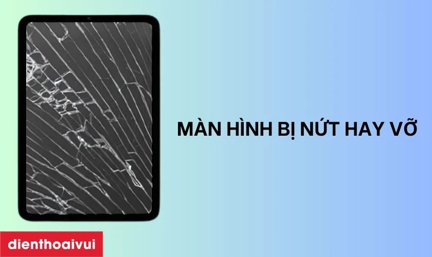 M&agrave;n h&igrave;nh iPad Mini 6 nứt vỡ nghi&ecirc;m trọng