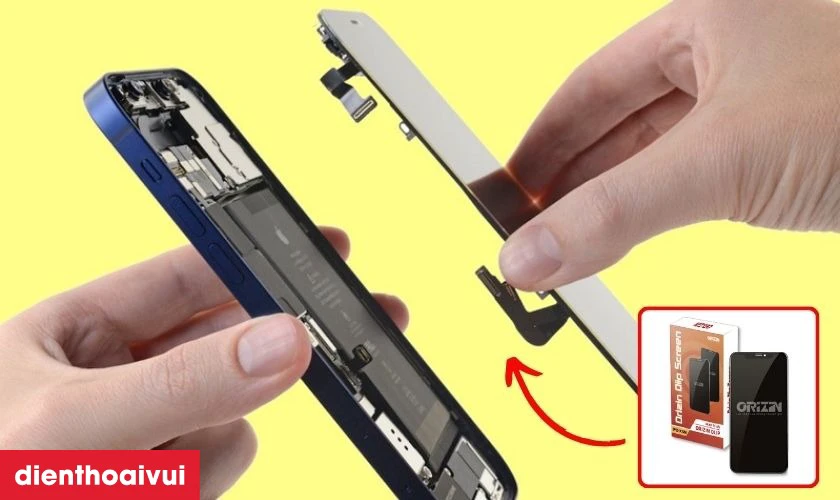 Thay m&agrave;n h&igrave;nh iPhone 12 Mini ch&iacute;nh h&atilde;ng Orizin đảm bảo chất lượng, gi&aacute; th&agrave;nh tốt