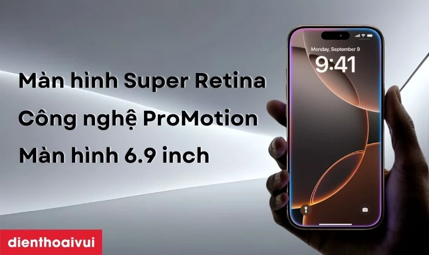 M&agrave;n h&igrave;nh iPhone 16 Pro g&acirc;y ấn tượng với thiết kế viền si&ecirc;u mỏng