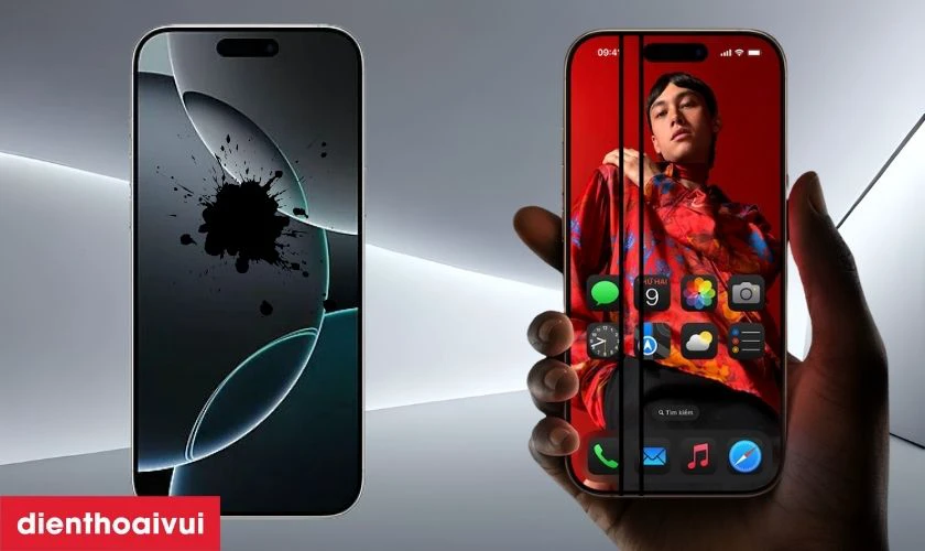 M&agrave;n h&igrave;nh iPhone 16 Pro xuất hiện c&aacute;c vết sọc, chảy mực