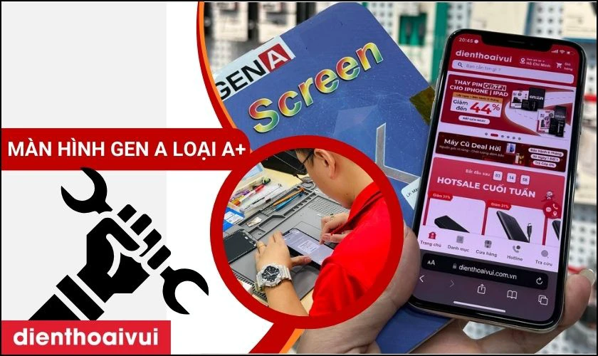 M&agrave;n h&igrave;nh GENA loại A+ thay cho iPhone X
