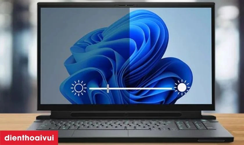 M&agrave;n h&igrave;nh laptop Asus l&uacute;c s&aacute;ng l&uacute;c tối