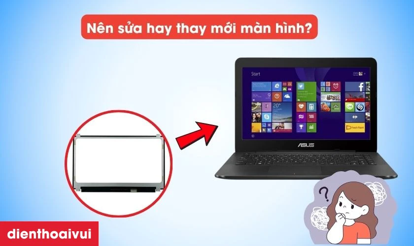Thay m&agrave;n h&igrave;nh laptop Asus F454L