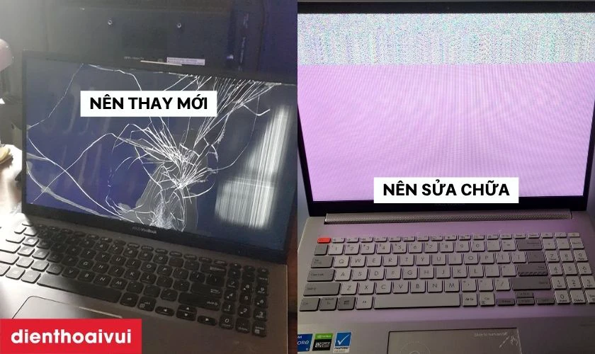 Laptop Asus bị hỏng m&agrave;n h&igrave;nh, n&ecirc;n sửa hay thay mới?