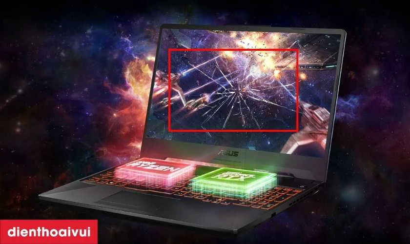 Dấu hiệu cần thay m&agrave;n h&igrave;nh laptop Asus TUF Gaming F17 FX706HE