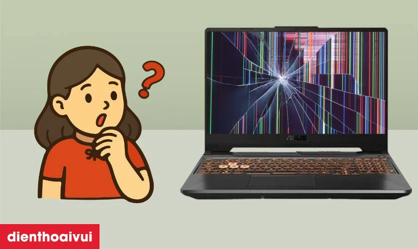 Laptop Asus TUF Gaming FX506VI bị hỏng m&agrave;n h&igrave;nh, n&ecirc;n sửa hay thay mới?