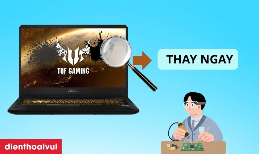 Laptop Asus bị hỏng màn hình, nên sửa hay thay mới?
