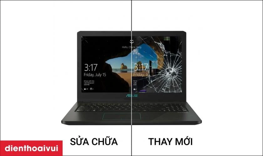Laptop Asus X555LN bị hỏng m&agrave;n h&igrave;nh, n&ecirc;n sửa hay thay mới?