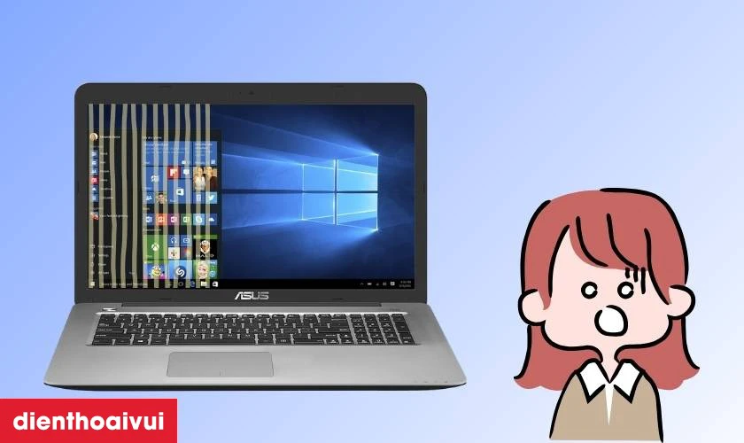 Dấu hiệu cần thay m&agrave;n h&igrave;nh laptop Asus X756