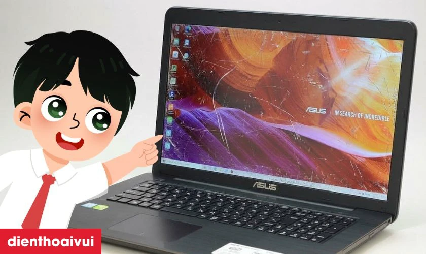Dấu hiệu cần thay m&agrave;n h&igrave;nh laptop Asus X756UV