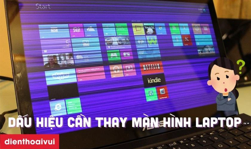 Dấu hiệu cần thay m&agrave;n h&igrave;nh laptop Asus Zenbook 14 UX425EA