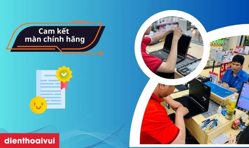 Cam kết sử dụng m&agrave;n h&igrave;nh laptop Dell Inspiron 13 1320 ch&iacute;nh h&atilde;ng, mới 100% cho kh&aacute;ch h&agrave;ng