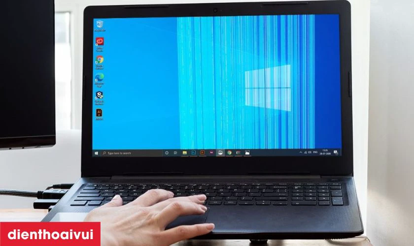 Dấu hiệu cần thay m&agrave;n h&igrave;nh laptop Dell Inspiron 15 7577