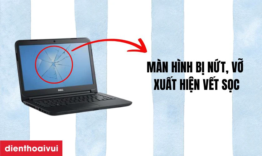 Dấu hiệu cần thay m&agrave;n h&igrave;nh laptop Dell Inspiron 3421
