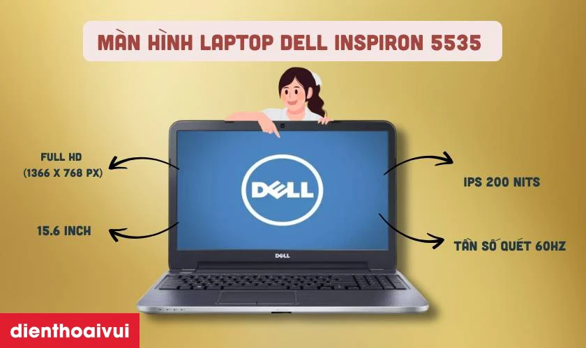 Đặc điểm nổi bật của m&agrave;n h&igrave;nh Dell Inspiron 5535
